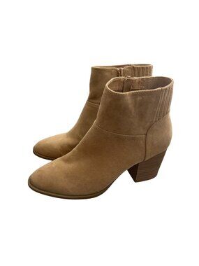 LC Lauren Conrad Taupe Suede Ankle Boots Womens Size 9M